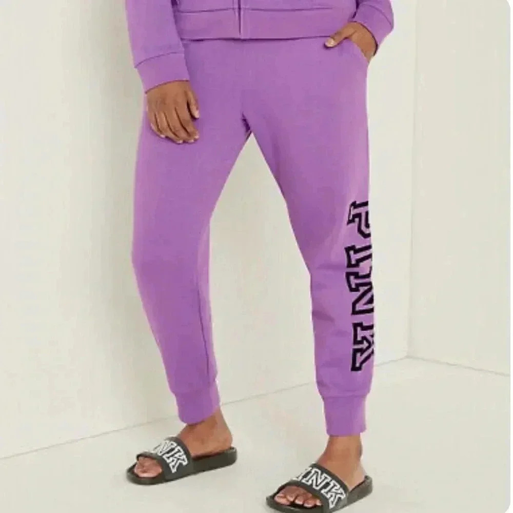 NWT VS Victoria’s Secret PINK Everyday Amethyst Purple Skinny Jogger XL - Picture 2 of 6